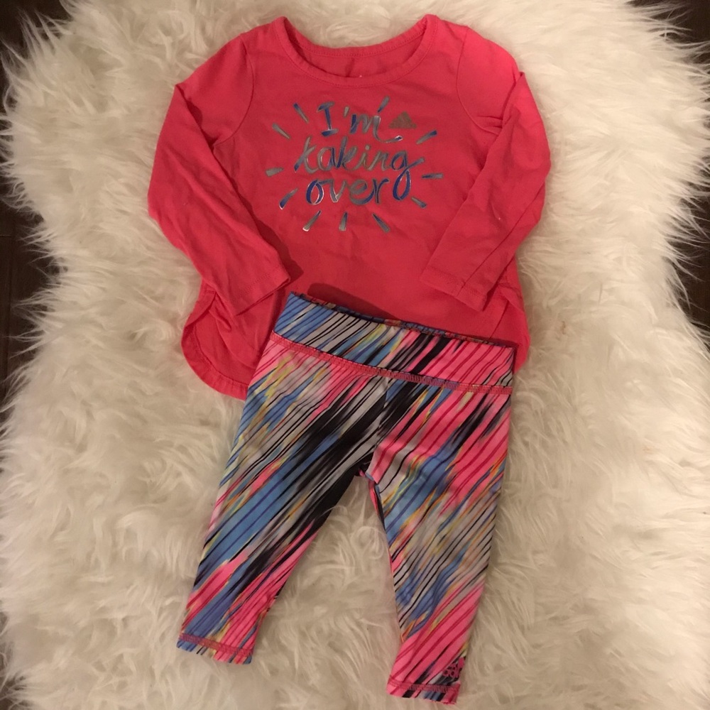 Adidas pink baby girl outfit